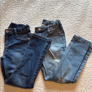 Stylish Blue Jeans for girls. Lot of 2, size 6
